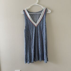 Paul & Joe Cosabella Blue V-Neck Dress Stars Celestial 4th Of July Summer Medium